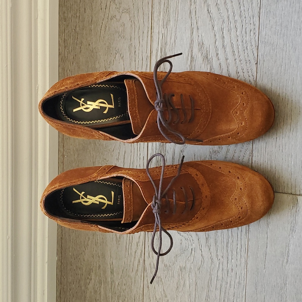 YSL Brown Platform Heels